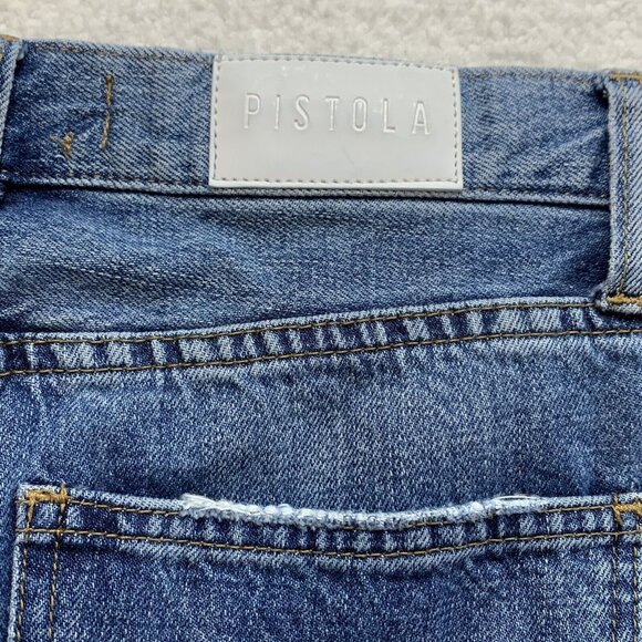 Pistola Women's Distressed High Rise Button Fly Presley Jeans Size 29 Blue - Picture 11 of 14